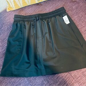 Black Drawstring LOFT Skort